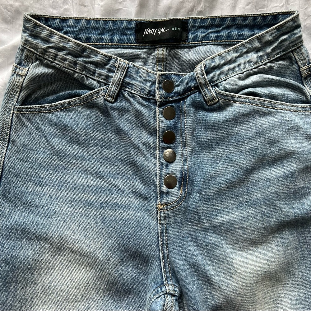Nasty Gal High Waisted Wide Leg Jeans